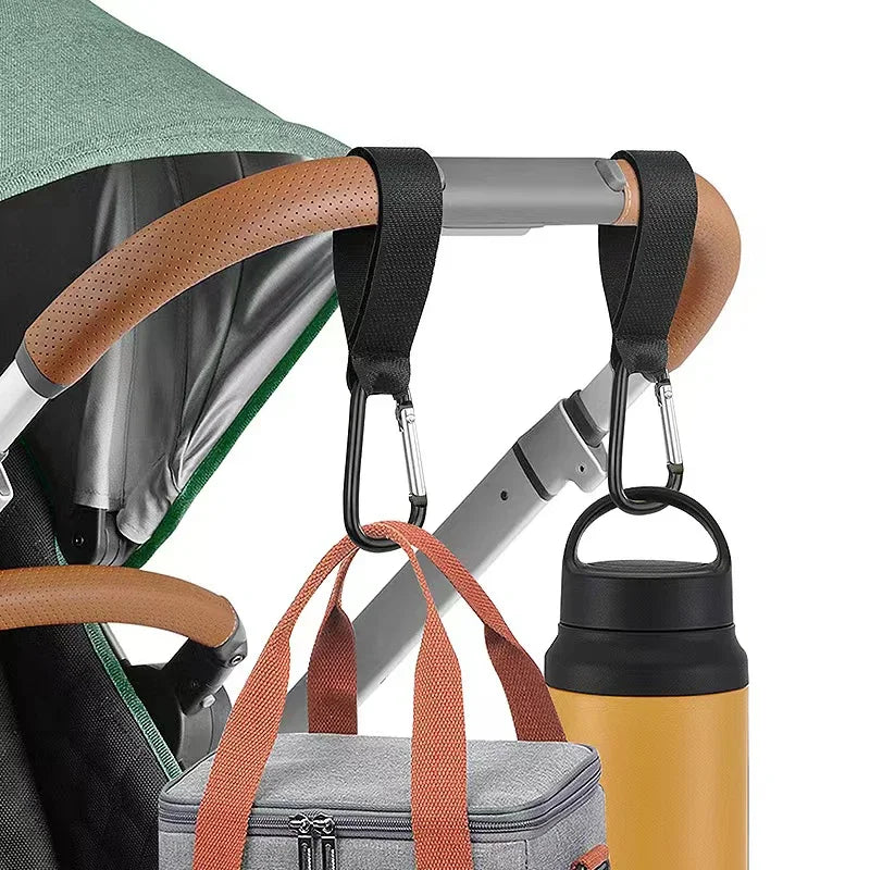 Robuster Kinderwagenhaken aus Aluminium – sicher - vielseitig, schwarz 1 St.