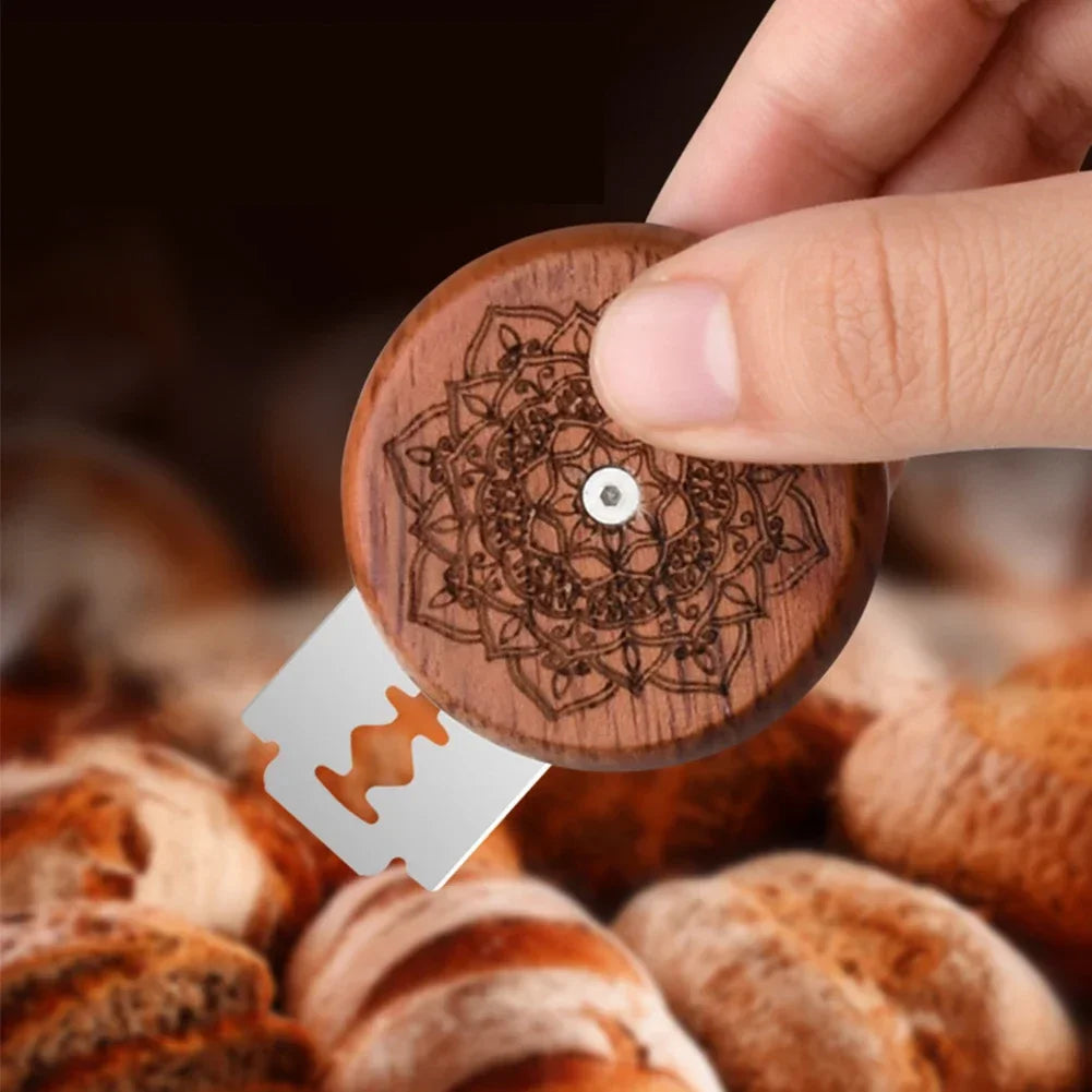 Scharfes Brot Ritzmesser für Teig mit Holzgriff - 5 Edelstahlklingen Set