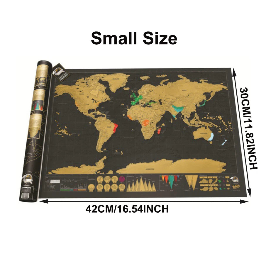 X Large Rubbel Weltkarte für interaktive Reiseerlebnisse