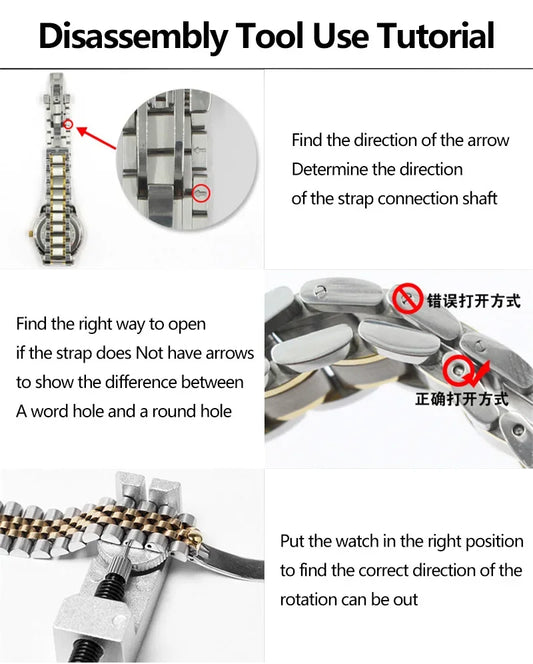 Präzises Metall-Uhrenwerkzeug zur einfachen Armband-Anpassung in Gold, Rot, Schwarz