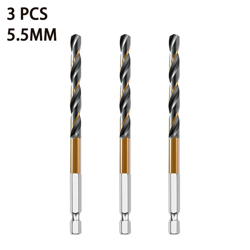 3/7/13PCS Spiralbohrer Set mit Hex Schaft für Holz und Metall
