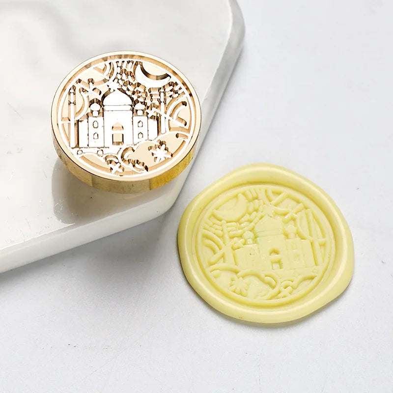 Sternenhimmel Lotus Rosenmuster Wachssiegel Stempel, Retro Stil
