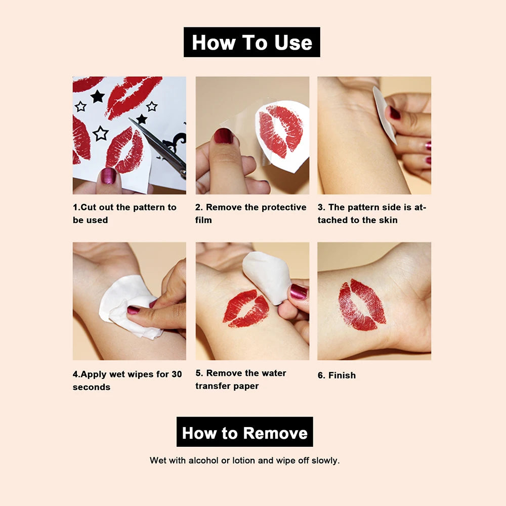 6 Wasserdichte Temporäre Tattoo Aufkleber Henna Mandala Blumen Arm