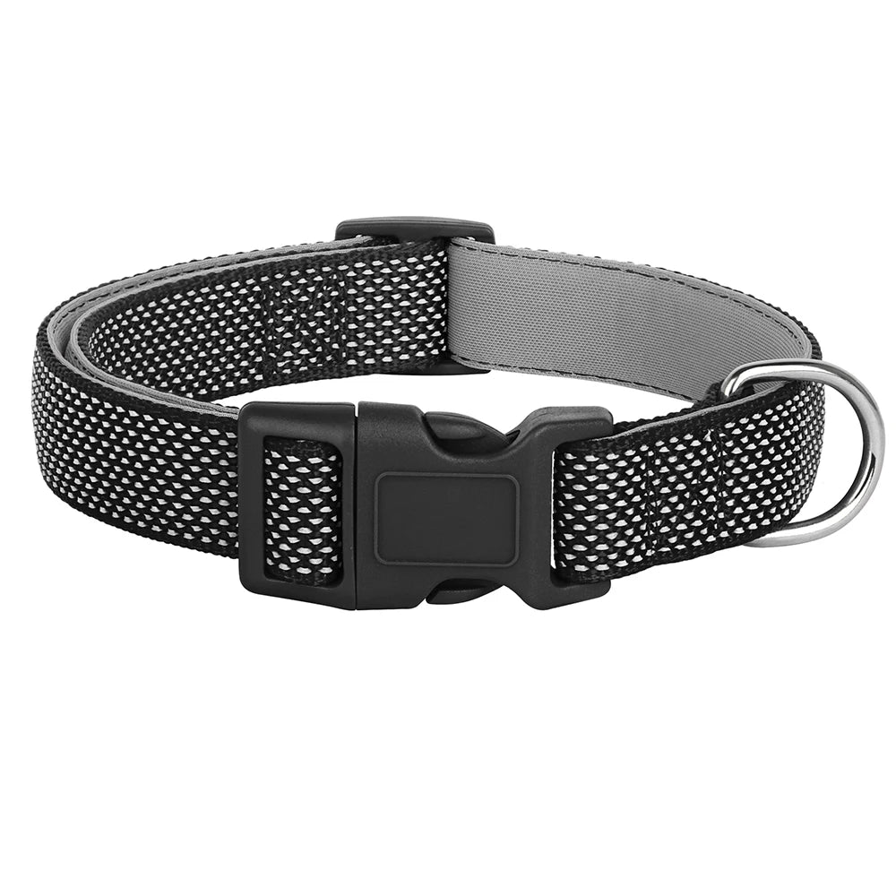 Reflektierendes Nylon Hundehalsband verstellbar für kleine und große Hunde