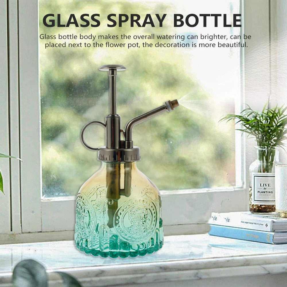 Vintage Pflanzensprühflasche aus Glas mit Kunststoffdüse für Topfpflanzen