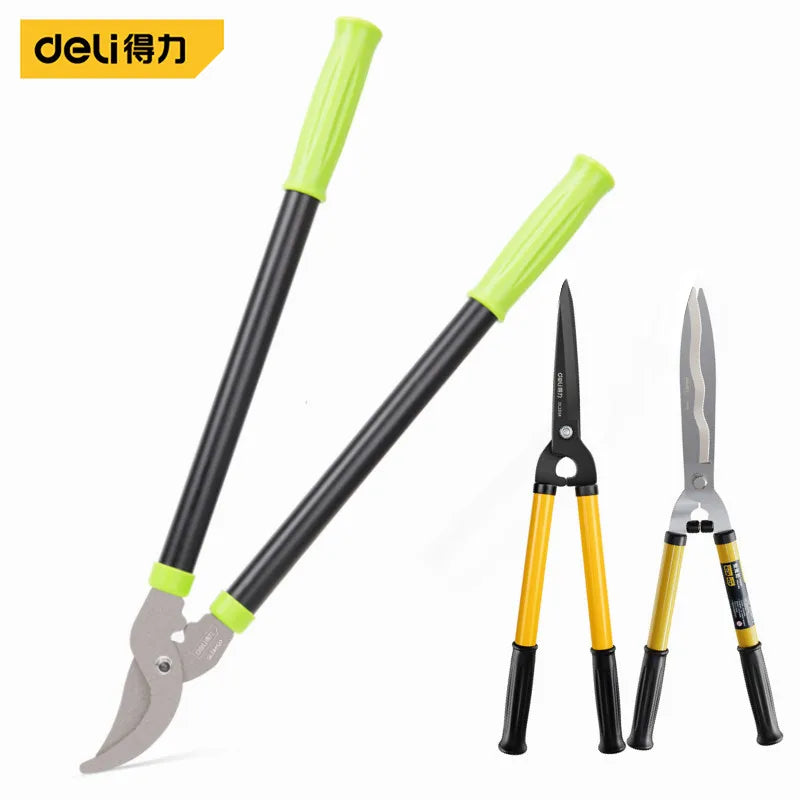 Gartenschere Set mit hoher Astschere und vielseitigem Schneidewerkzeug