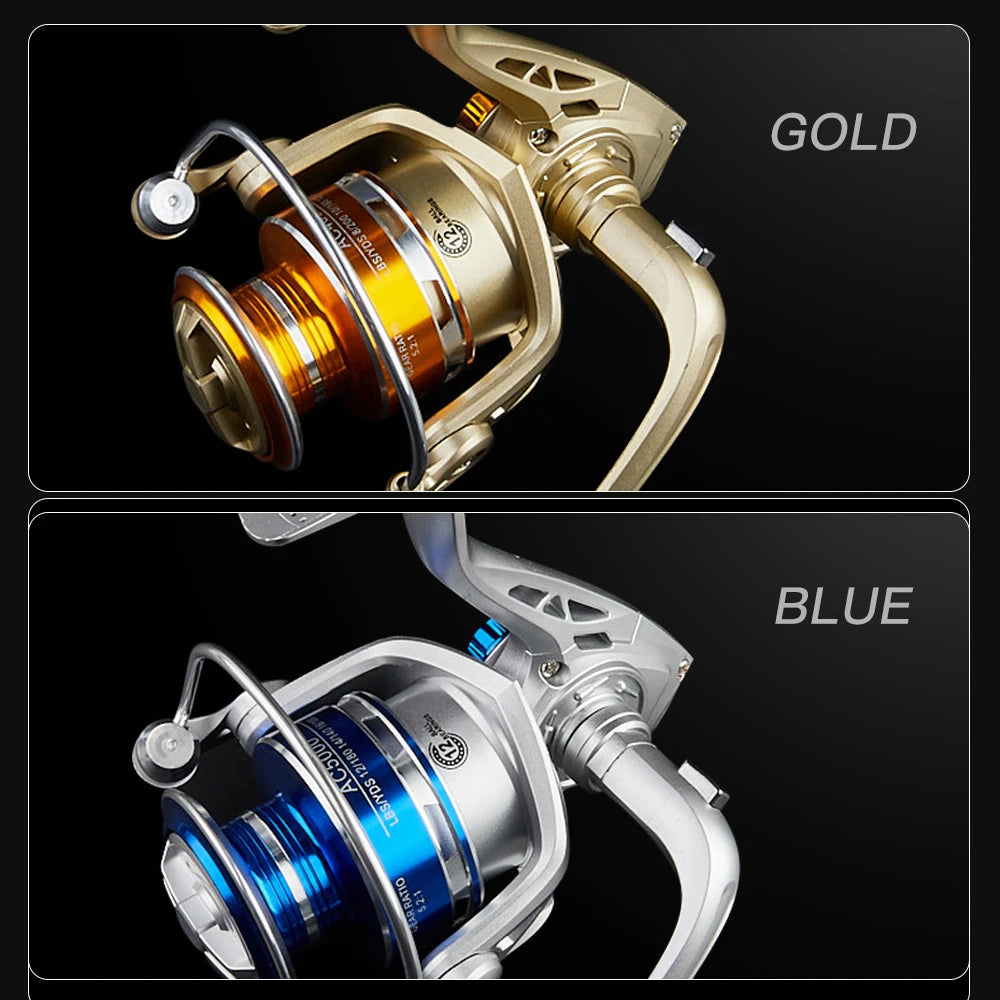 Spinnrolle Salzwasser Süßwasser Angelrolle 22 Pfund Zugkraft 5,2:1 Übersetzung