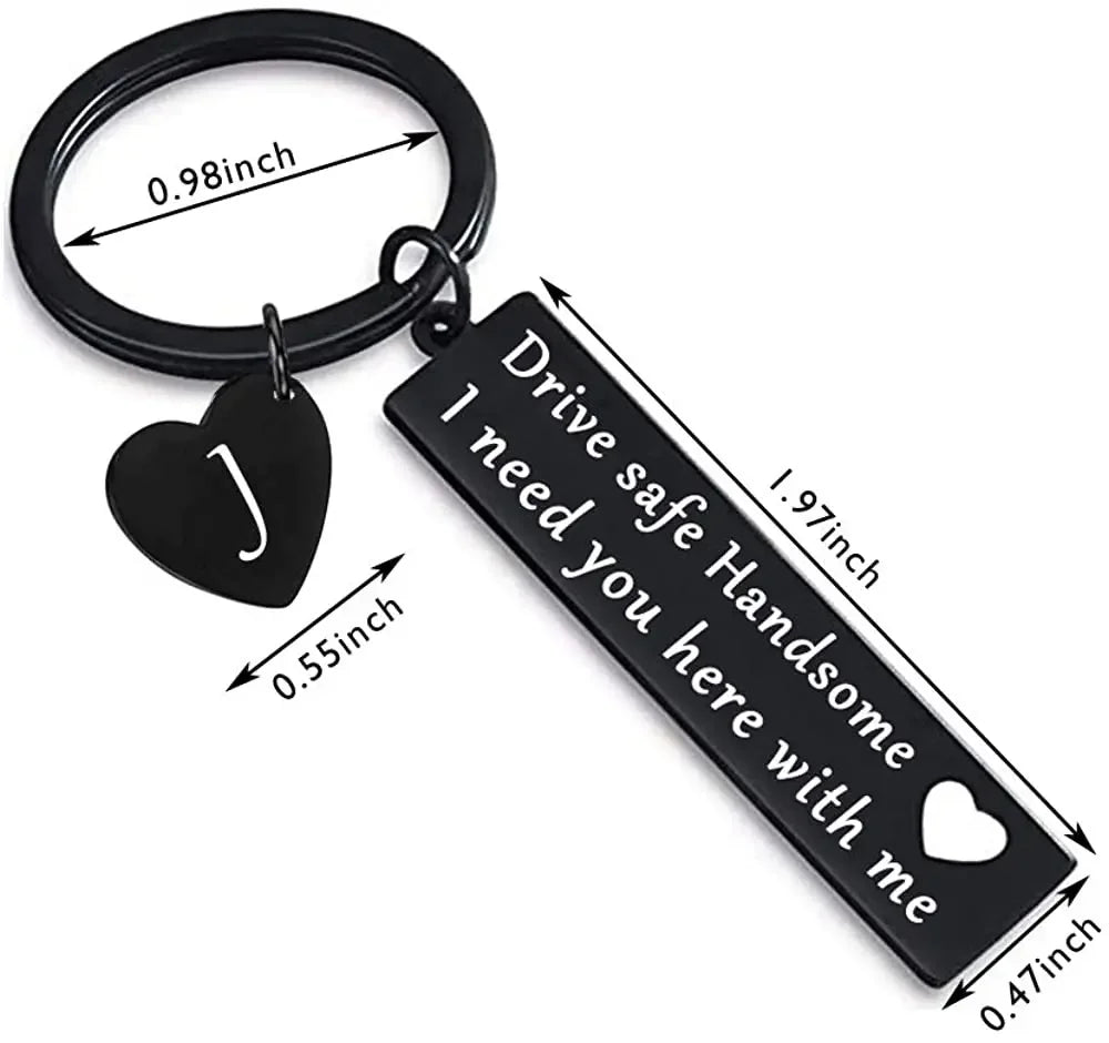 Drive Safe Schlüsselanhänger mit Buchstaben Geschenk für Paare - Liebhaber
