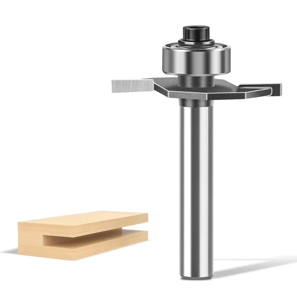 Doppel-rand T-förmiger Fräser mit 6mm und 12mm Schaft für Holzarbeiten