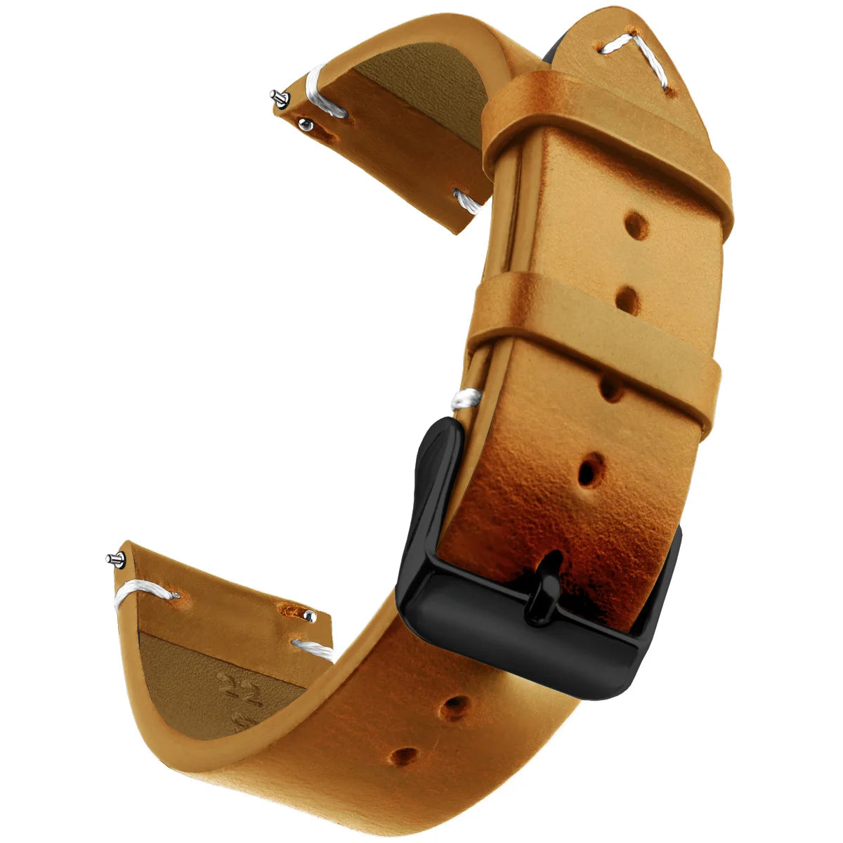 Wachs-Uhrenarmband aus echtem Leder mit Schnellverschluss in verschiedenen Größen