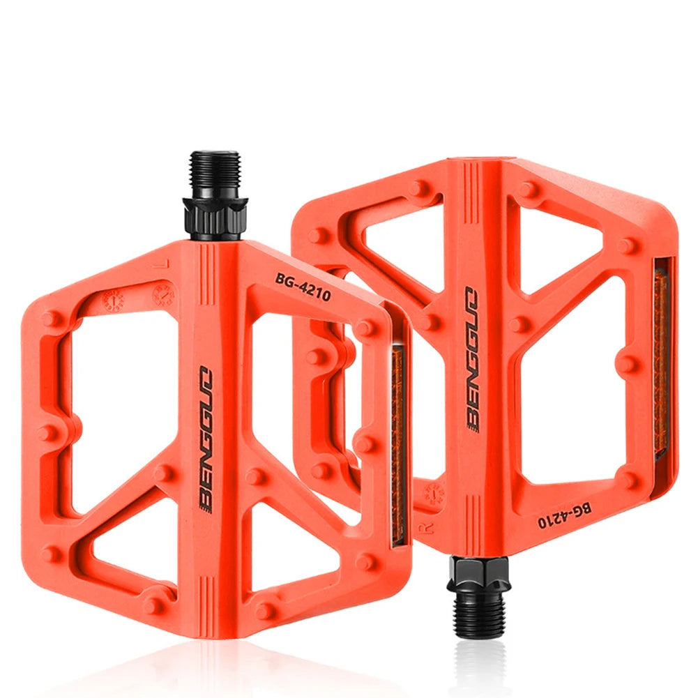 Ultraleichte Nylon Fahrradpedale DU-Lager mit Reflektor rutschfest