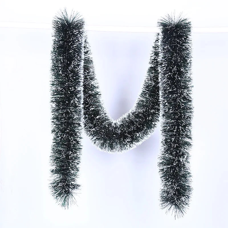 2 m Weihnachtskranz Dekorationsband mit Schleife für Wand und Tür