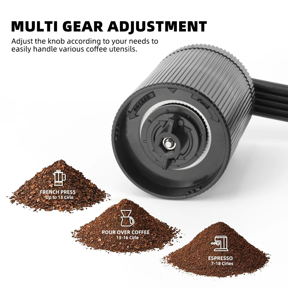 Manuelle Mini-Kaffeebohnenmühle mit einstellbarem Mahlgrad für unterwegs