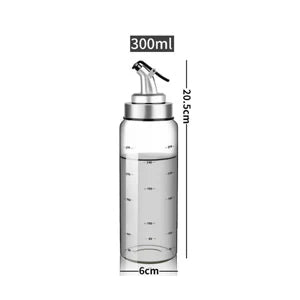 Präziser Dosiergenuss: Umweltfreundliche Glas-Ölflasche 180/300/500ml für Küche