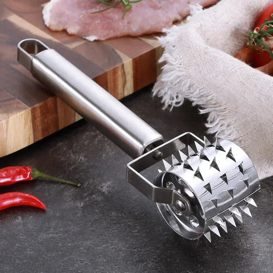 Robuster Edelstahl Fleischklopfer 18x4cm – Zartes Steak - Grillgenuss