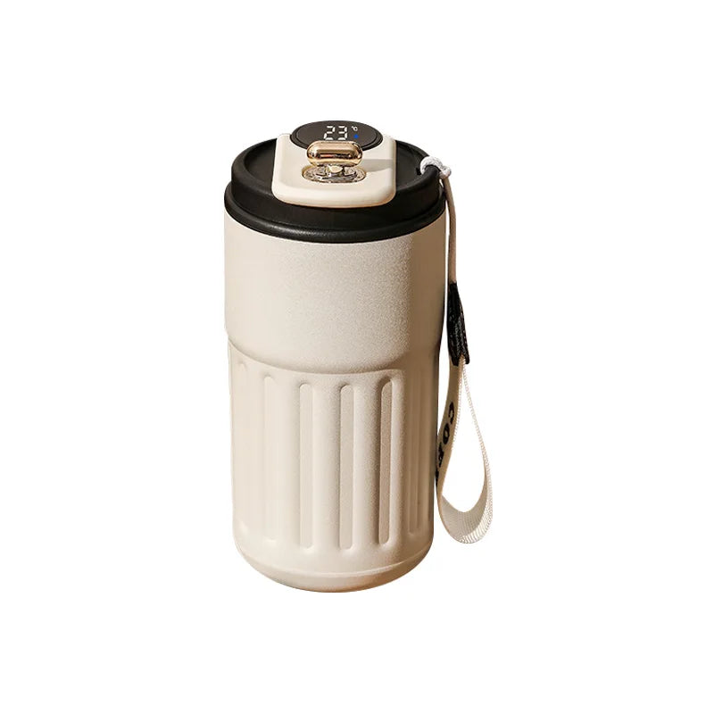 Smart Thermosflasche 450 ml Edelstahl 316 mit Temperaturanzeige - Sturzschutz