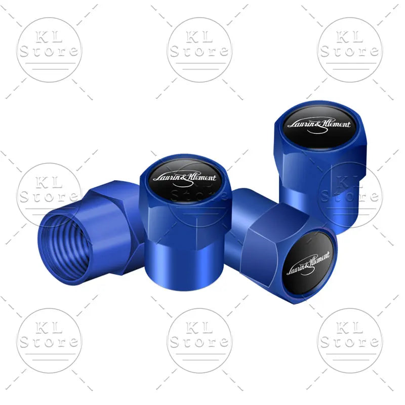 4er Set Rad Reifen Ventilkappen Air Stem Caps mit Staubschutz und Logo