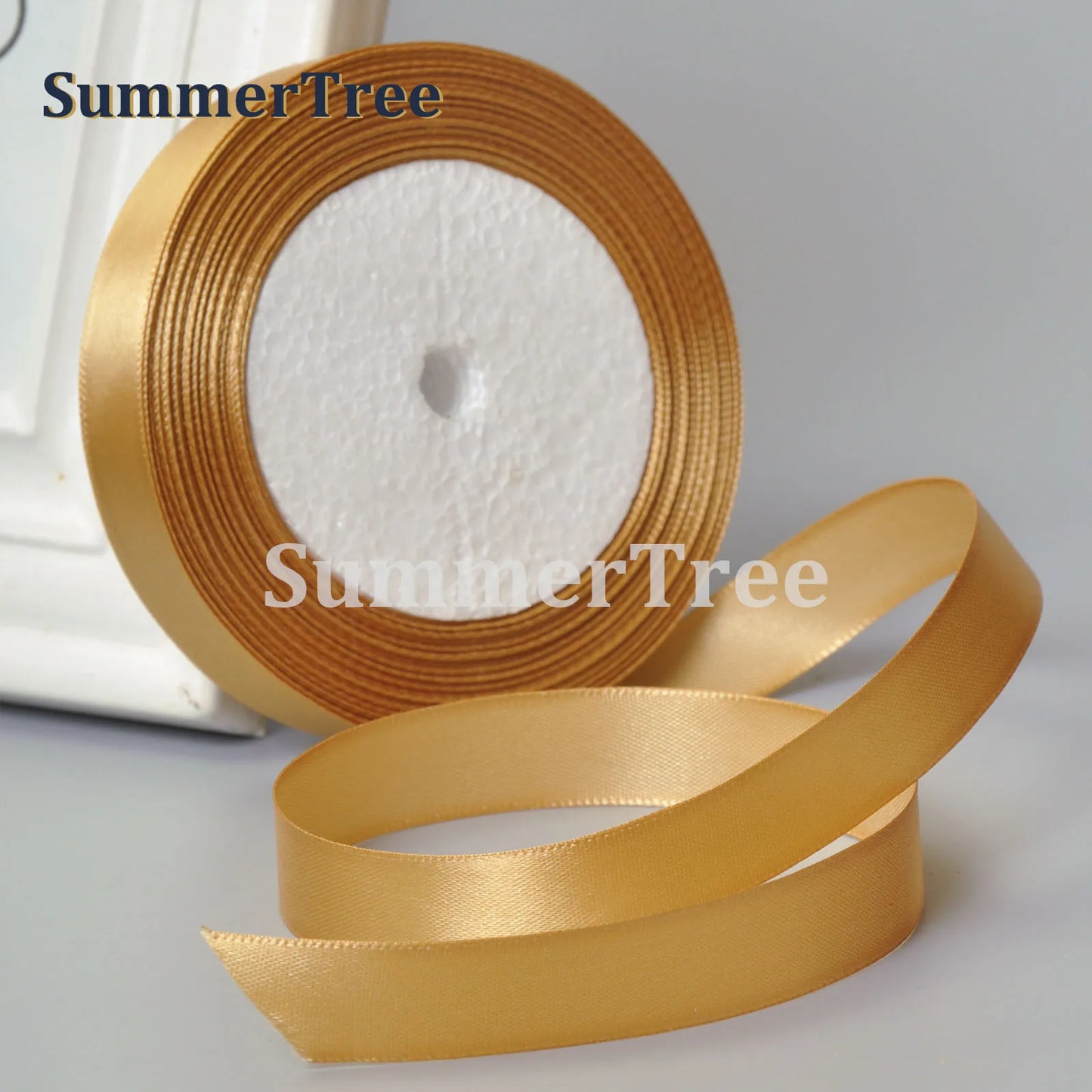 Luxuriöses Goldenes Satinband 25 Yards, 6-50mm breit – Perfekt für DIY - Deko