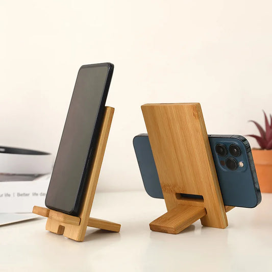 Holz Desktop Telefon Halter Faul Telefon Ständer Smartphone Ladestation Faul Telefon Halterung Mobiltelefon Unterstützung Tablet Ständer-Yabubest - Home & More