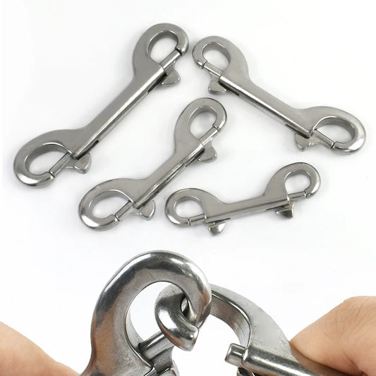 Robuster Edelstahl Karabinerhaken Doppelt für Leine, Tasche, Schlüssel 1-3 Stk.