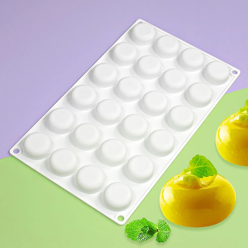 Flache runde Mousse-Kuchen-Silikonformen in 7 Optionen für Backwerkzeuge