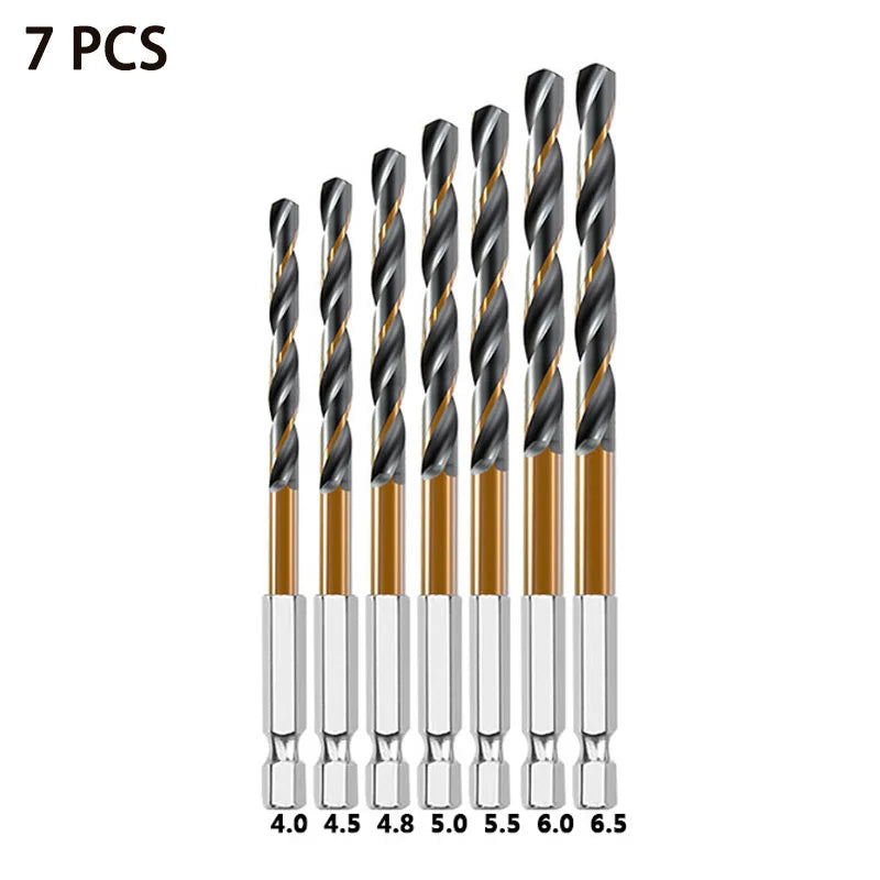 3/7/13PCS Spiralbohrer Set mit Hex Schaft für Holz und Metall