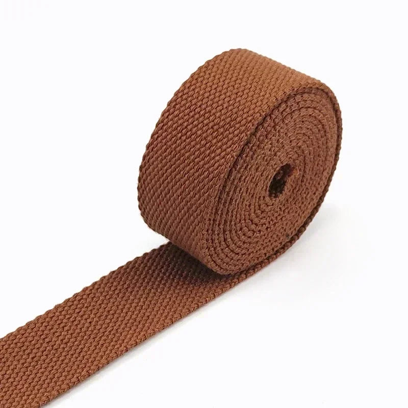 5M Polyester Baumwoll Gurtband 2mm dick für Rucksack Gürtel Kleidung 20-50mm breit