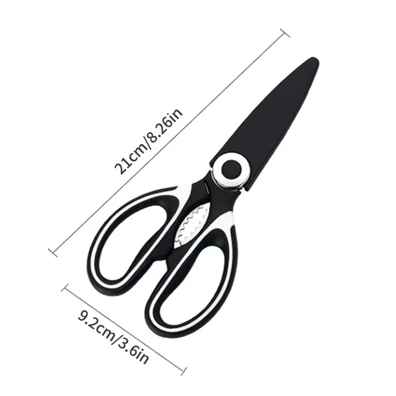 Vielseitige Küchenschere aus Edelstahl – scharf - robust für Fisch, Gemüse, Knochen
