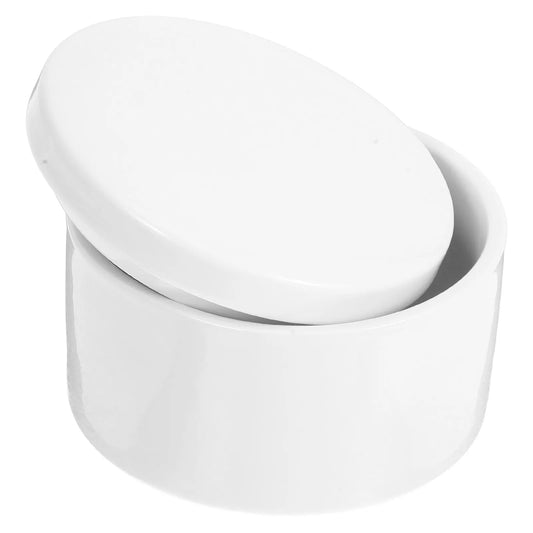 Weißer Porzellan Schmuckorganizer rund für Ringe und Ohrringe