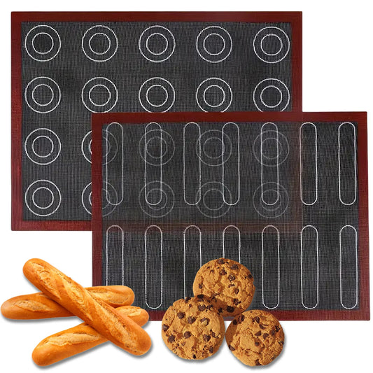 Silikon Backmatte Antihaft mit Hitzebeständigem Glasfasernetz für Gebäcke