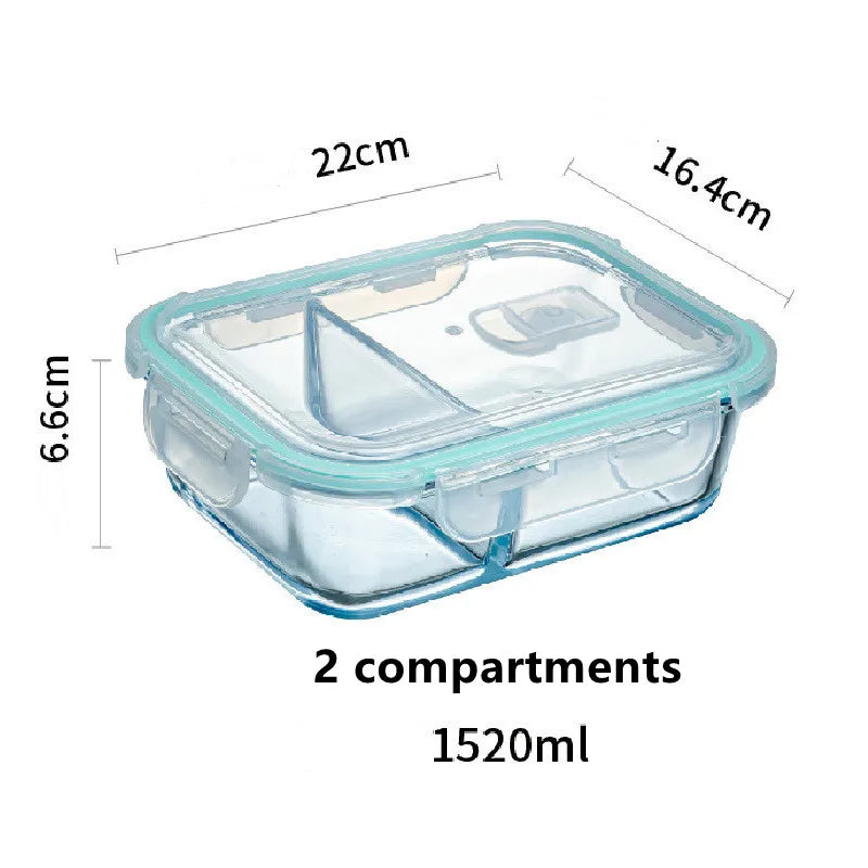 Borosilikatglas Lunchbox – Mikrowelle, Versiegelt, Kühl- und Gefrierbox