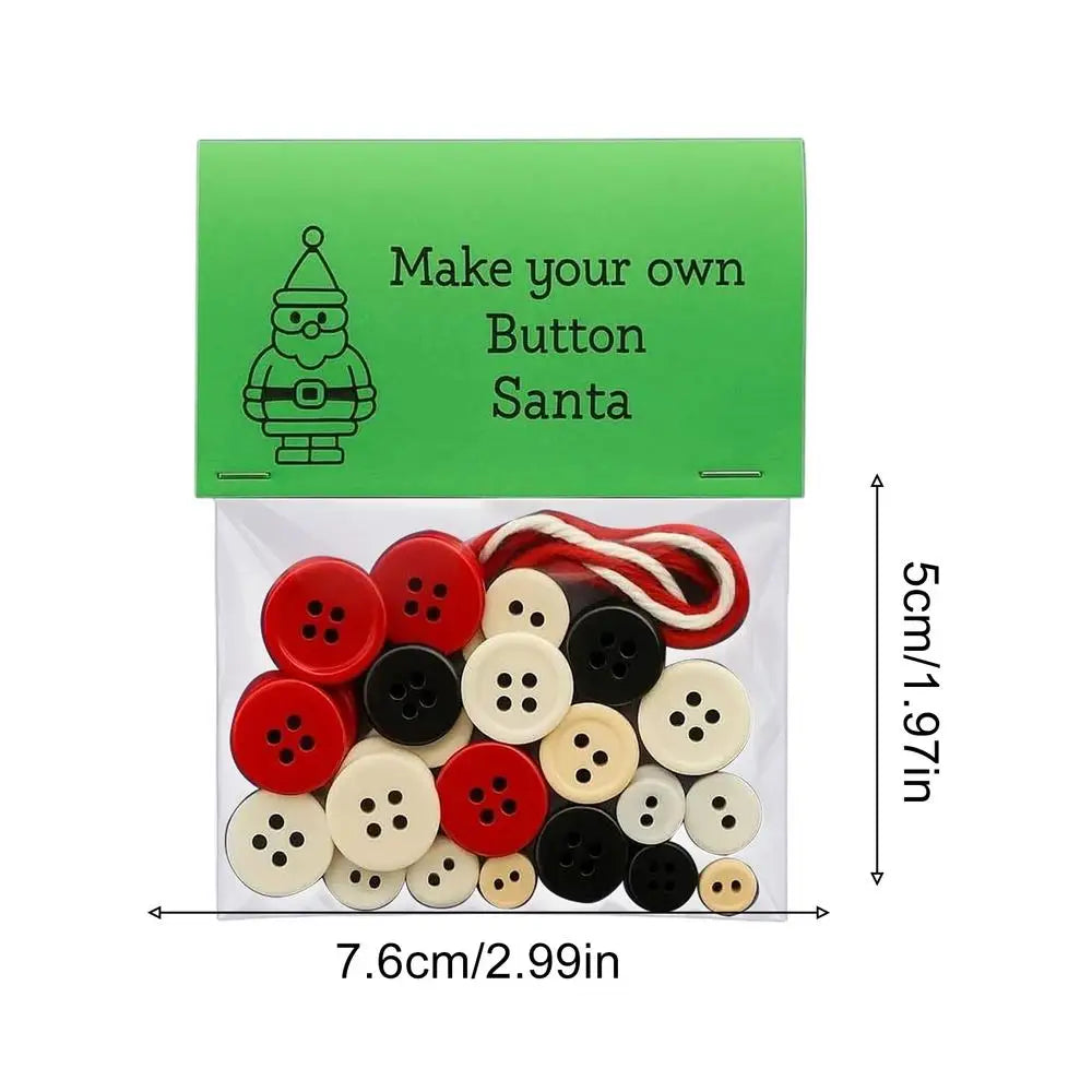 Materialpaket DIY Weihnachtsknopf Bastelset für festliche Anhänger
