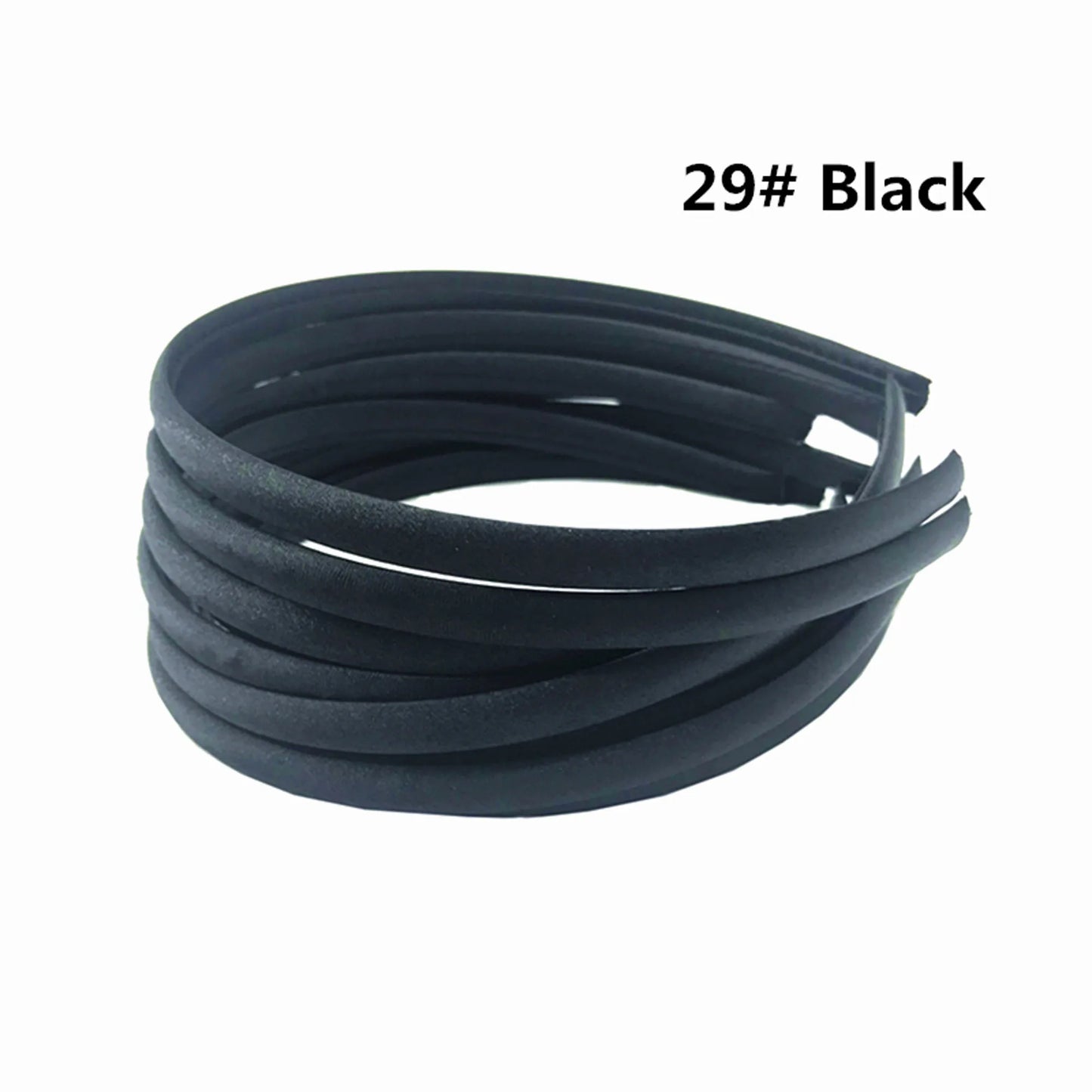Stoffbezogenes Haarband 1 cm Breite Unisex 10/60 Stück bunte Farben