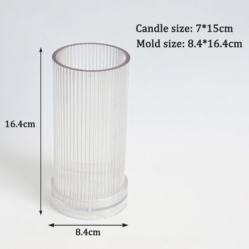 Geometrisch gestreifte Kerzenform aus Acryl Kunststoff DIY Zubehör