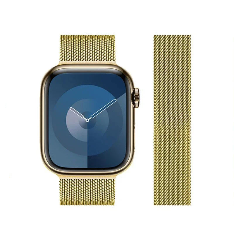 Edelstahl Mesh-Metallarmband mit Magnetverschluss für Smartwatches 38-49 mm