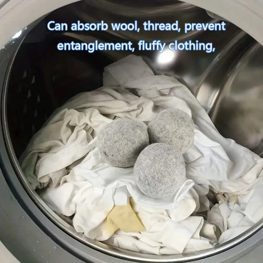 5 Stück Wiederverwendbare Wolle Trocknerbälle für Schonendes Trocknen