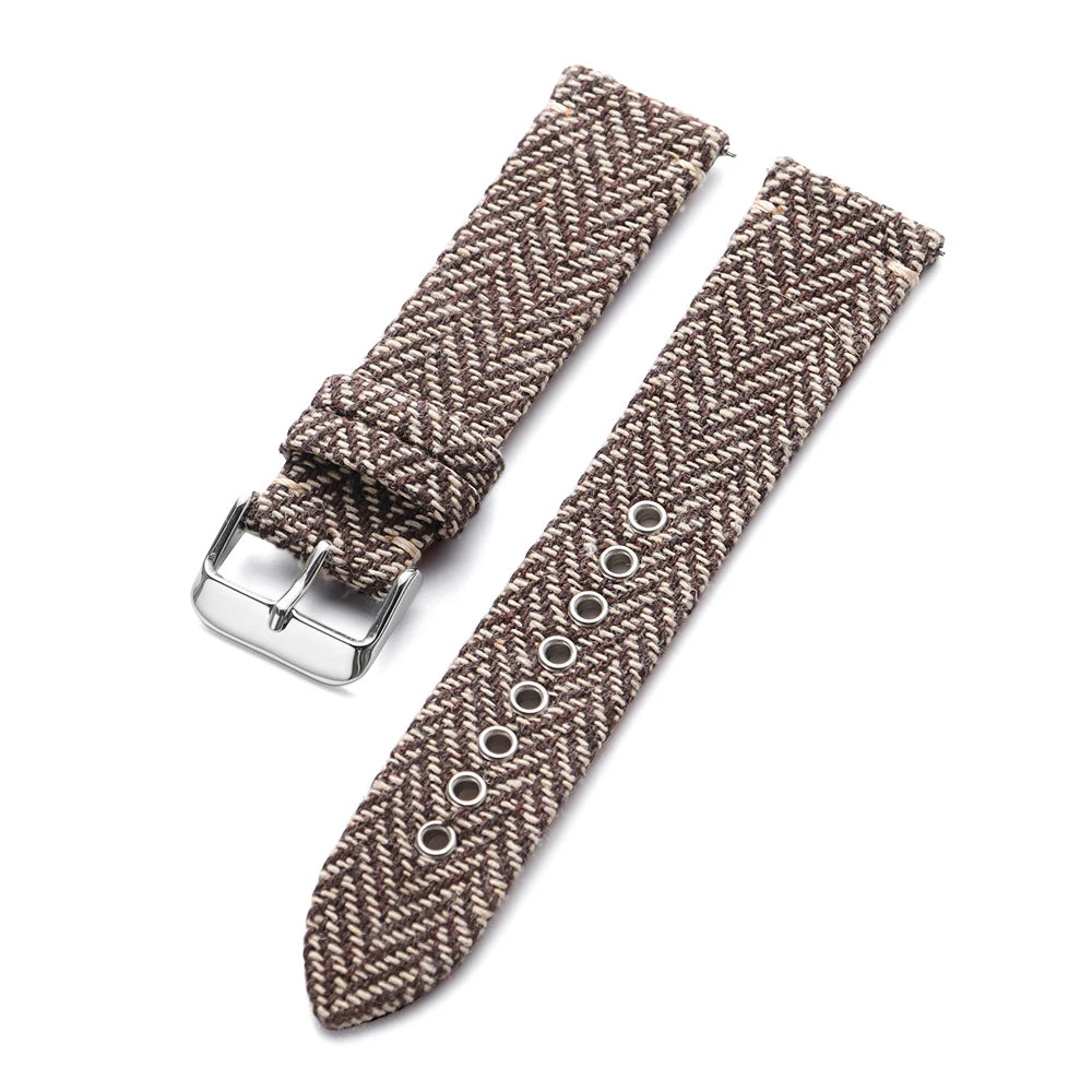 Vintage Quick Release Nylon Uhrenarmband 18 20 22mm f. Smartwatch Uhr