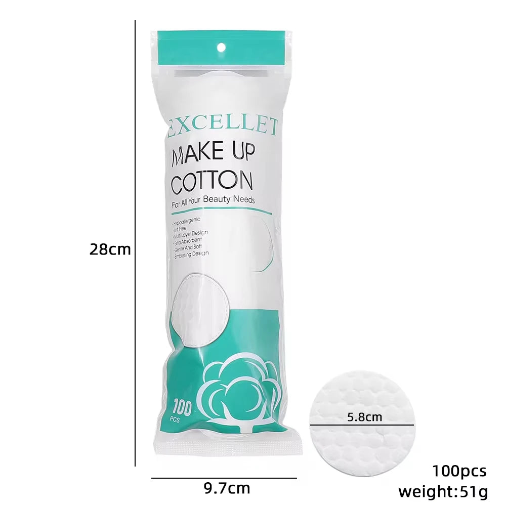 100 Teiliges Set Weiche Runde Kosmetikpads für Make Up Entfernen