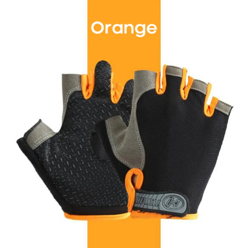 Maximaler Grip - Komfort: Fingerlose Gym Handschuhe unisex, atmungsaktiv - rutschfest