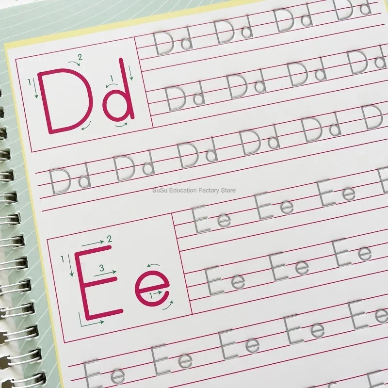 Wiederverwendbares Englisch-Schreibübungsbuch für Kinder ab 3 Jahren