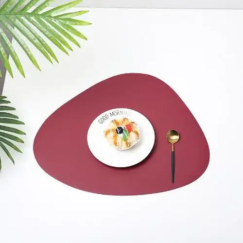 Dreieck Leder Tischset Anti-Rutsch Modern Nordic Design Küche Esstisch
