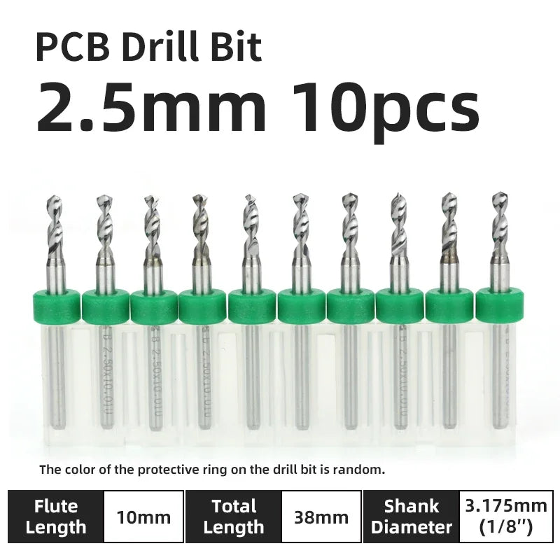 Präzisions Mikrobohrer Set Wolframkarbid für PCB Holz CNC 0.1-3.175mm