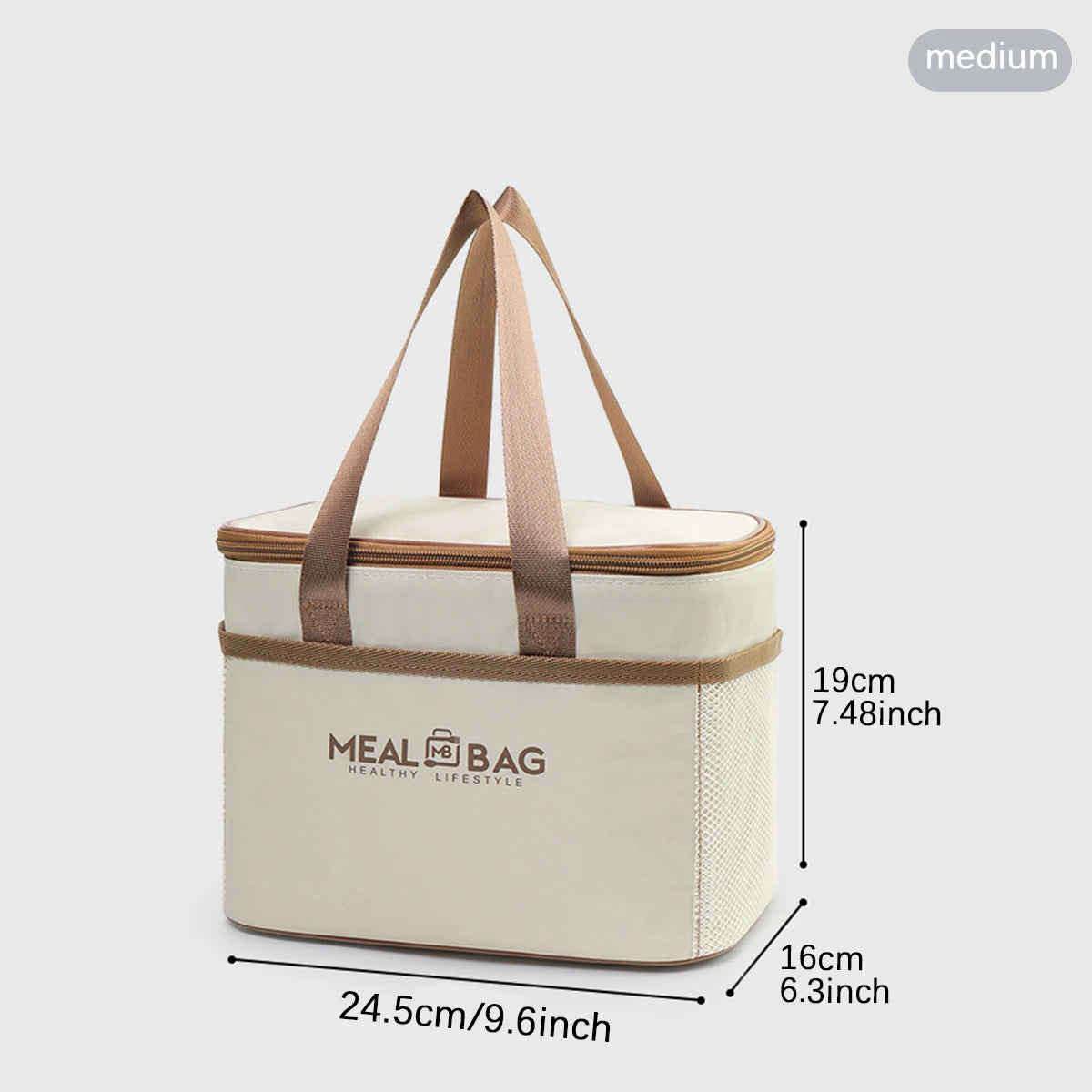 Tragbare isolierte Lunchtasche mit Schultergurt, wasserdicht und praktisch