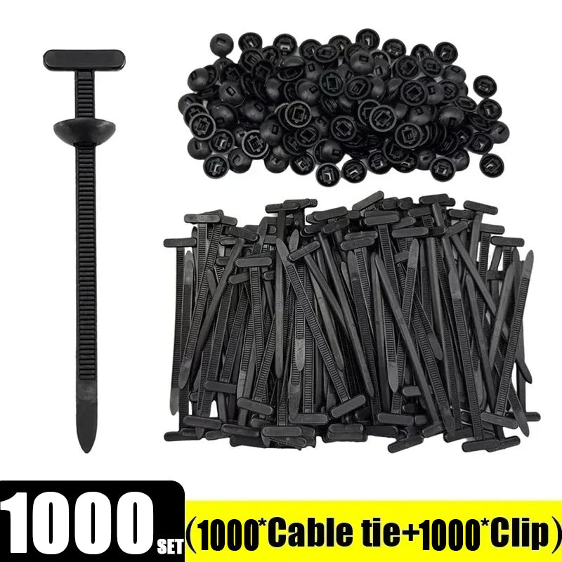 Selbstsichernde Nylon Kabelbinder - Clips für Kfz Reparatur - Befestigung