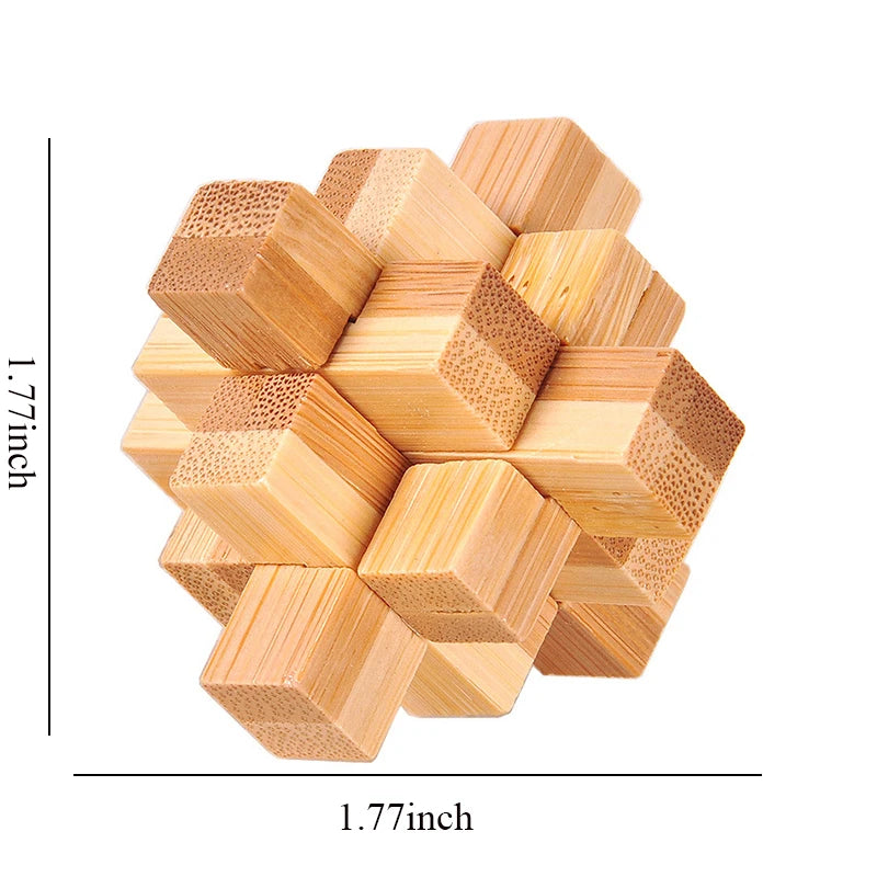 Holz Kong Ming Lock Lu Ban IQ Brain Teaser Lernspielzeug für Kinder