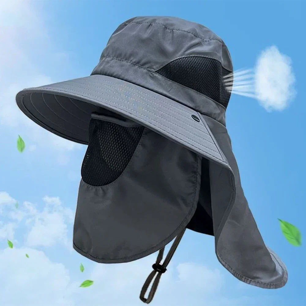 Unisex Sonnenhut mit UV-Schutz - Halsklappe – Leicht, robust, perfekt für Outdoor