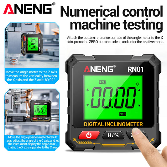 ANENG RN01 Mini Winkelmesser mit 360 Grad Neigungsmesser und Magnetfunktion-Yabubest - Home & More