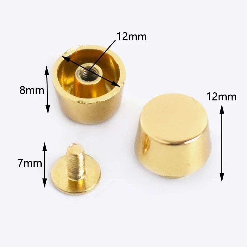 Metall Nieten Set Gold 10 20 30 Stück für Taschen DIY Lederhandwerk