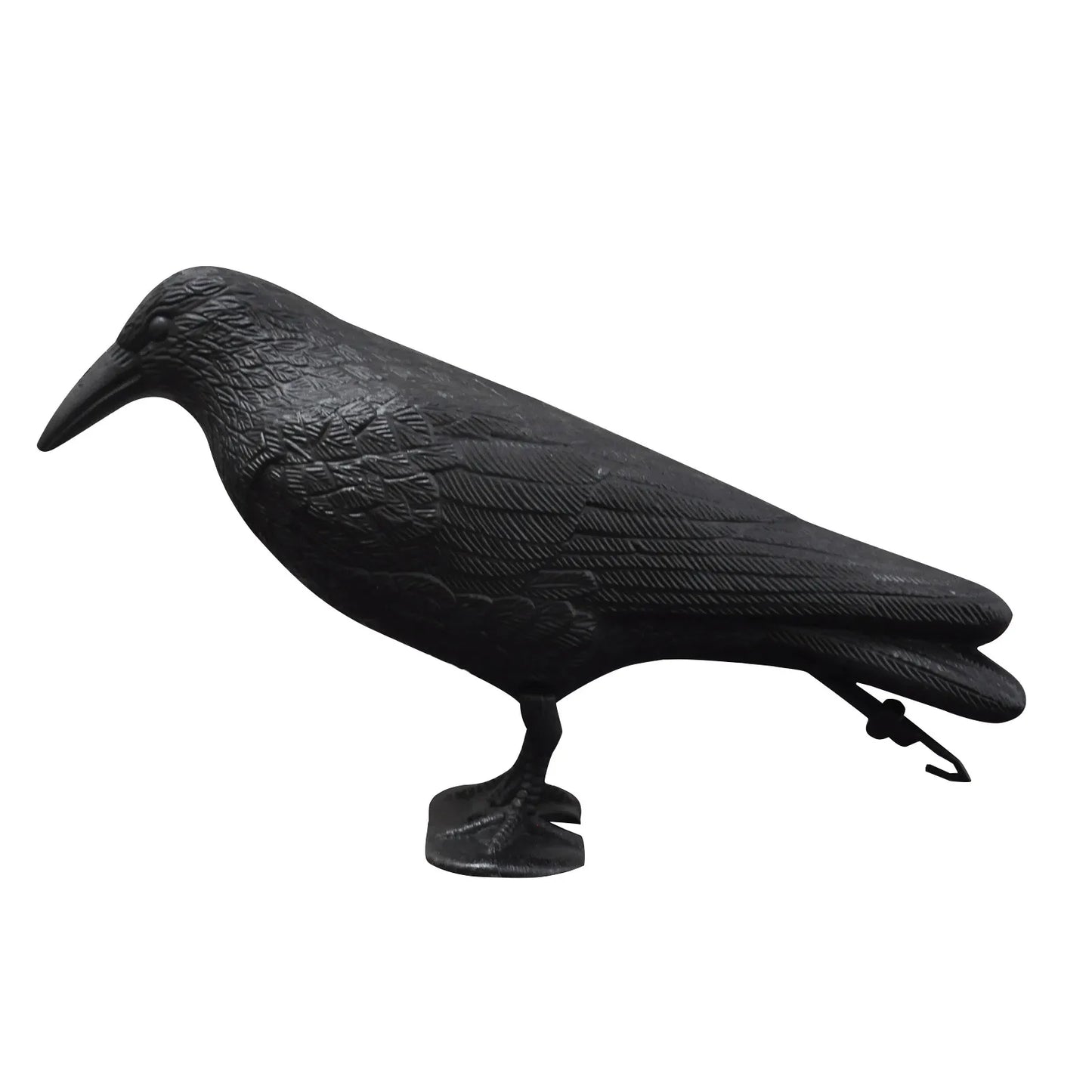 Natürlicher Vogelschutz: Realistische schwarze Krähe, wetterfest - vielseitig, 35 cm