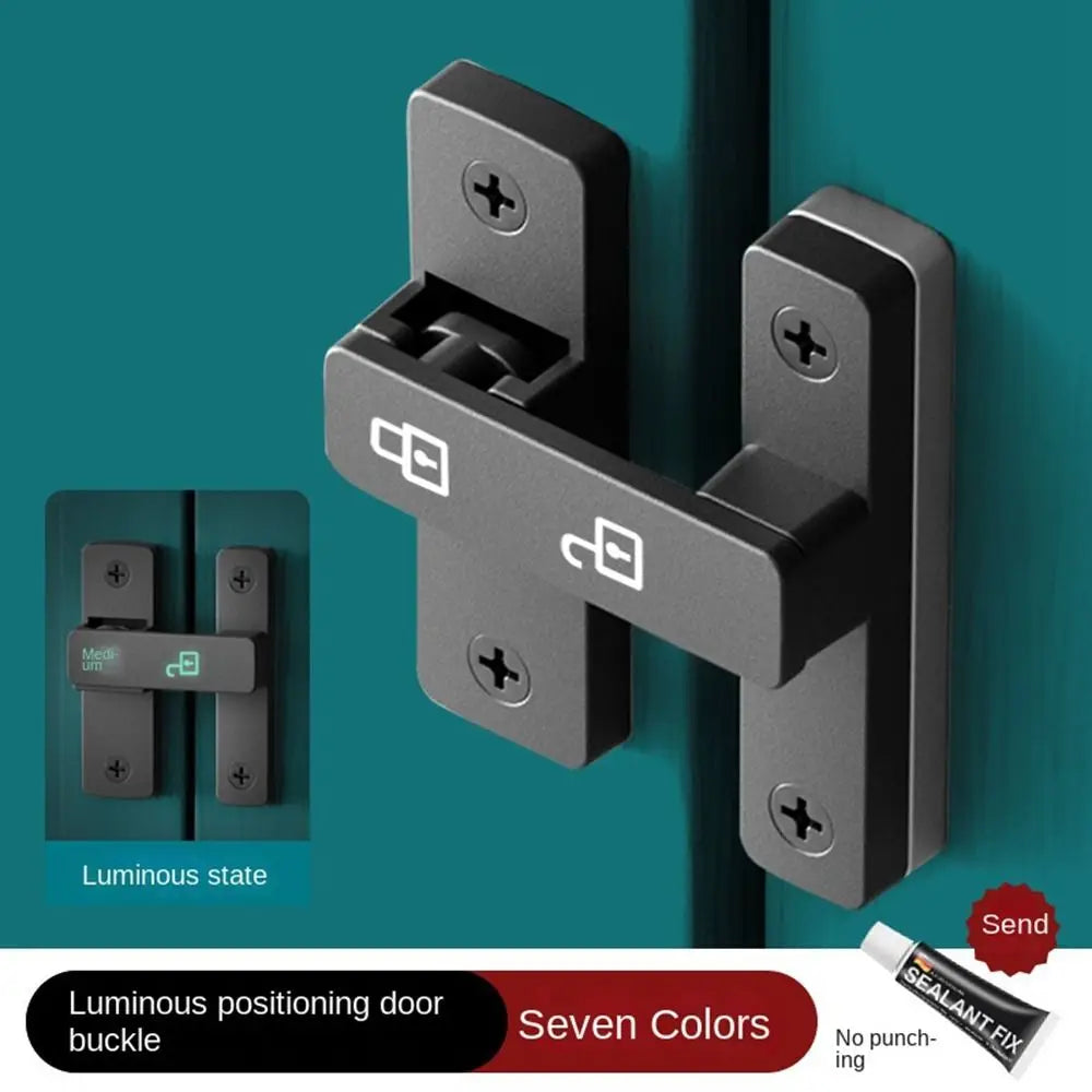 Lichtaktiver Tür-Riegel 90°/180° aus Zinklegierung, robust in Grau/Schwarz